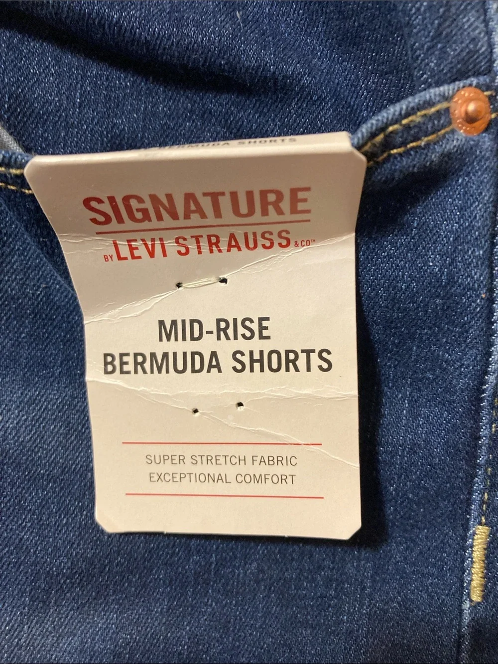 Levi’s Dark Wash Denim Rolled Hem‎ Shorts 20 NWT
